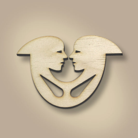 Zwilling -  Accessoire aus Holz